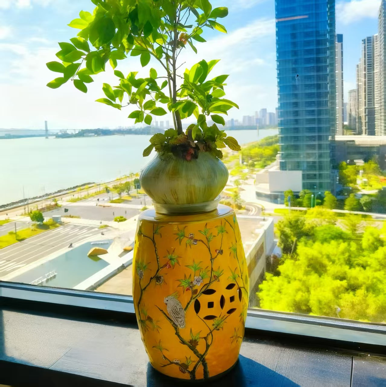Decal Ceramic Stool