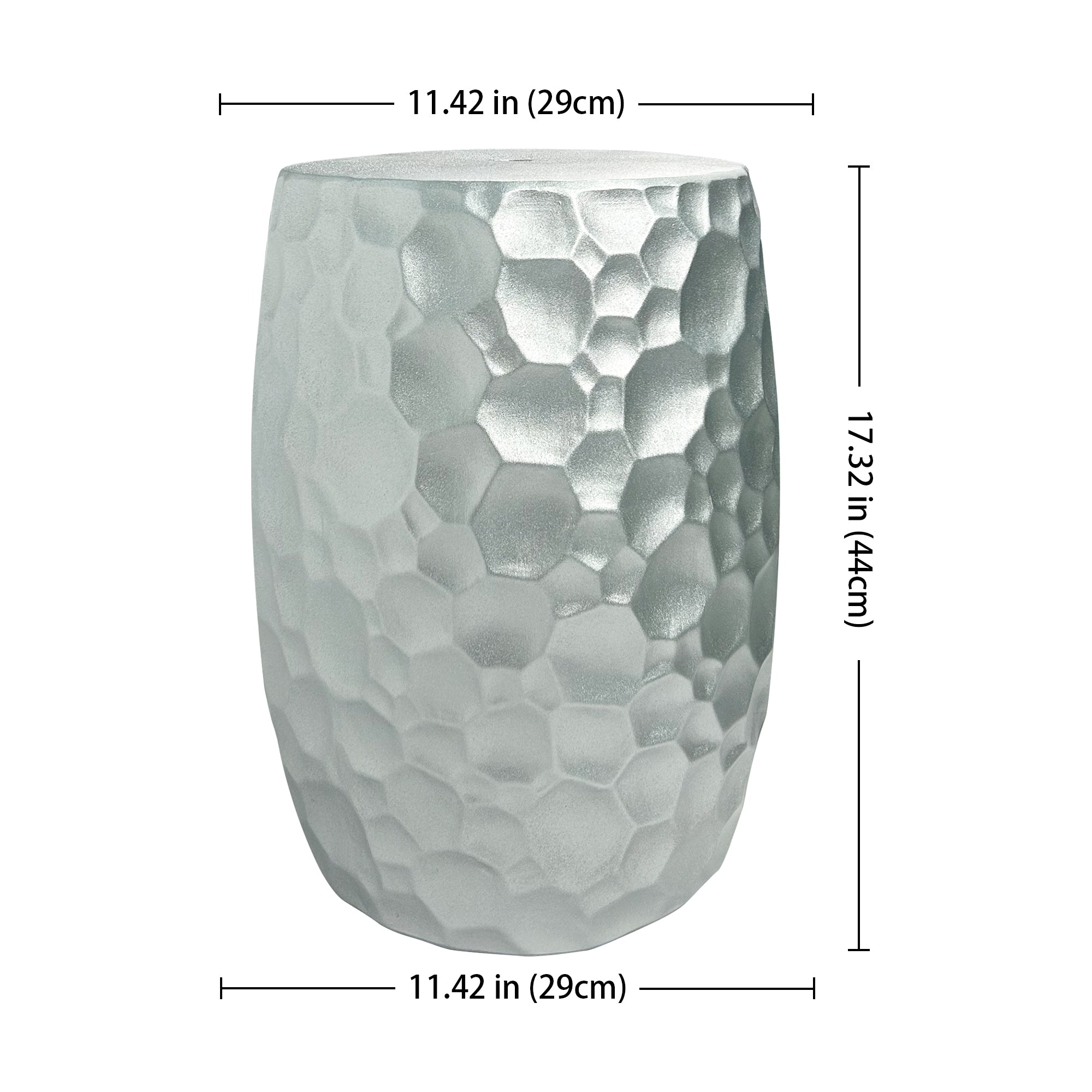 Stylish Home Accent Honeycomb-Pattern Ceramic Stool