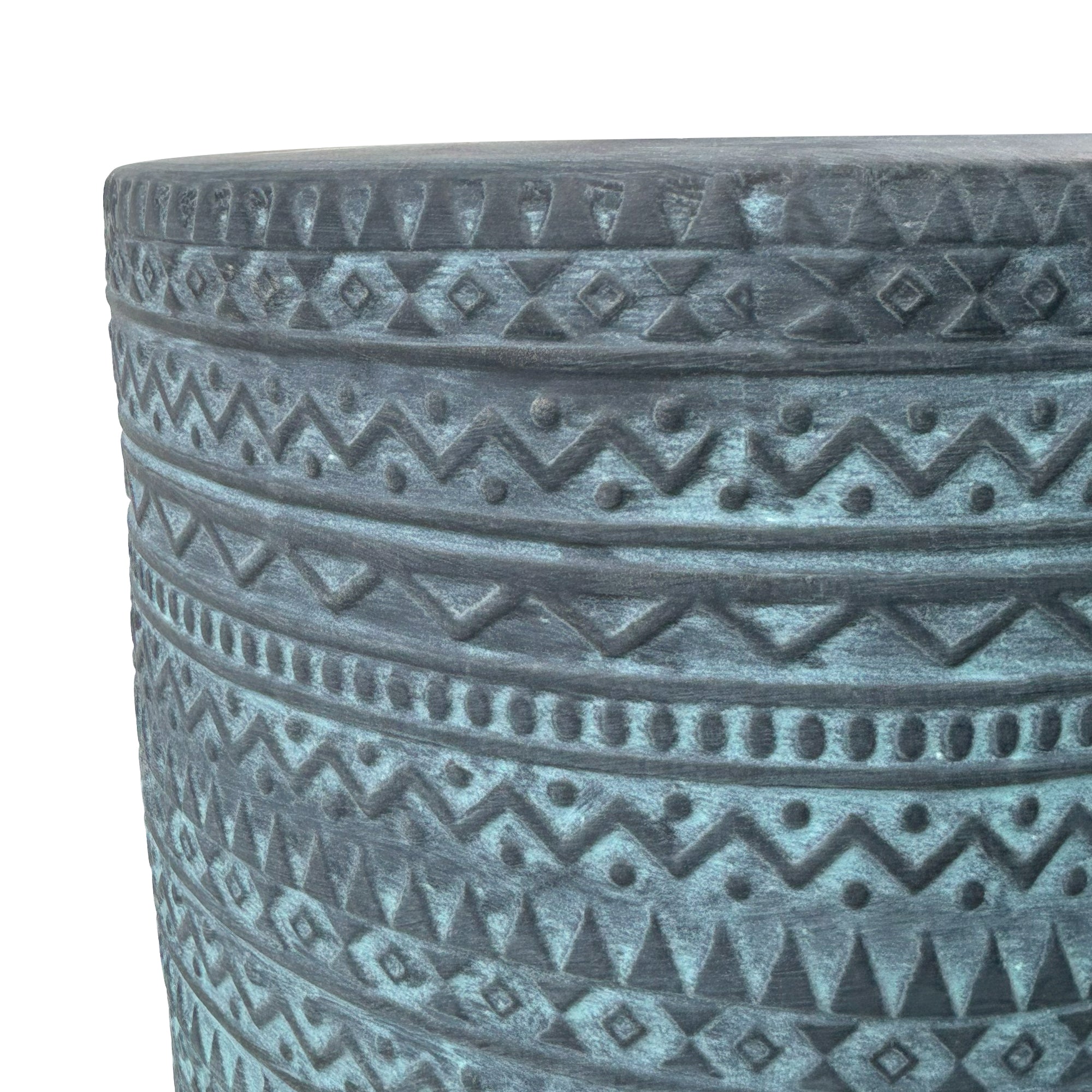 Ceramic Stool Featuring Intricate Ethnic-Style Designs