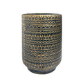 Ceramic Stool Featuring Intricate Ethnic-Style Designs