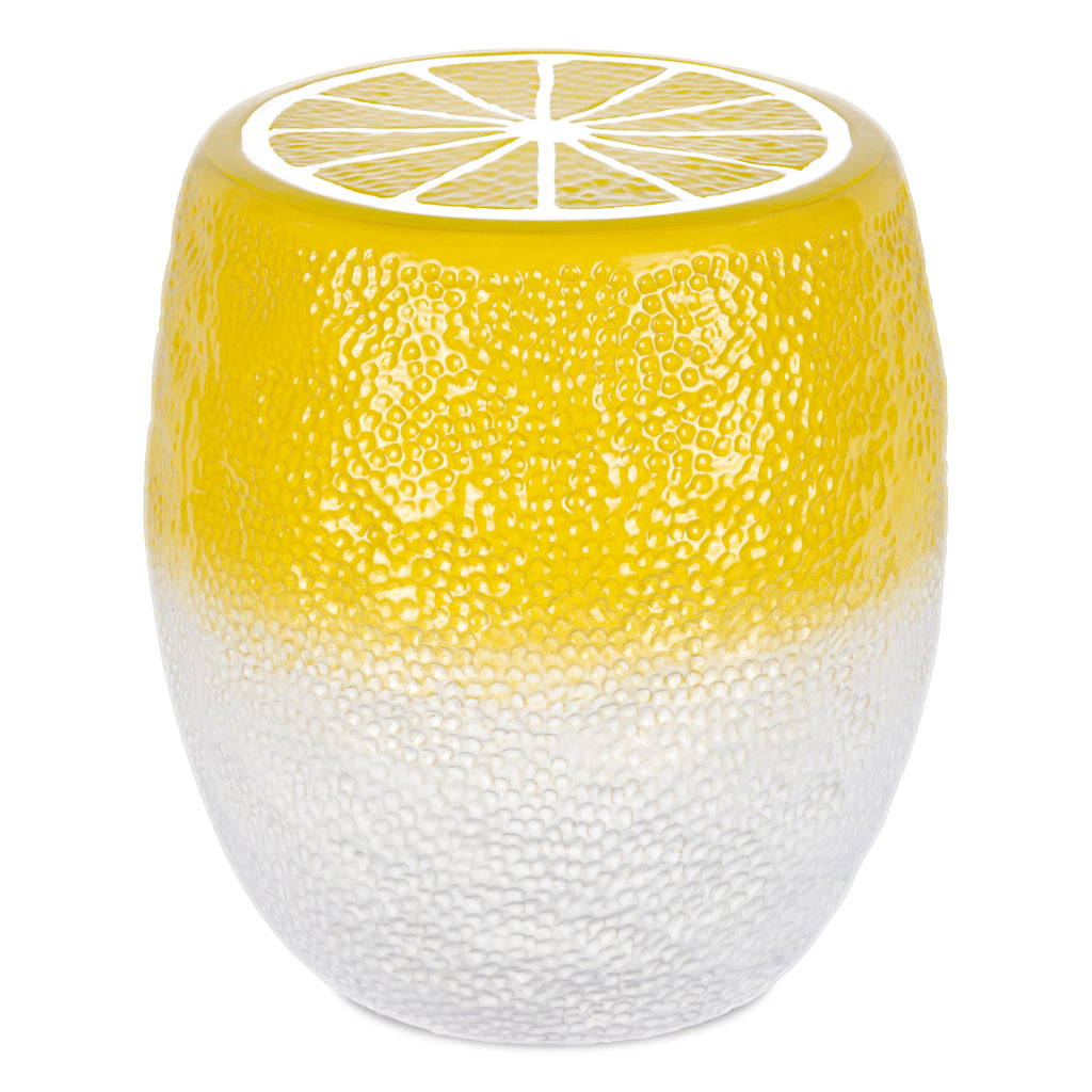 Ceramic garden stool with modern design orange outdoor furniture