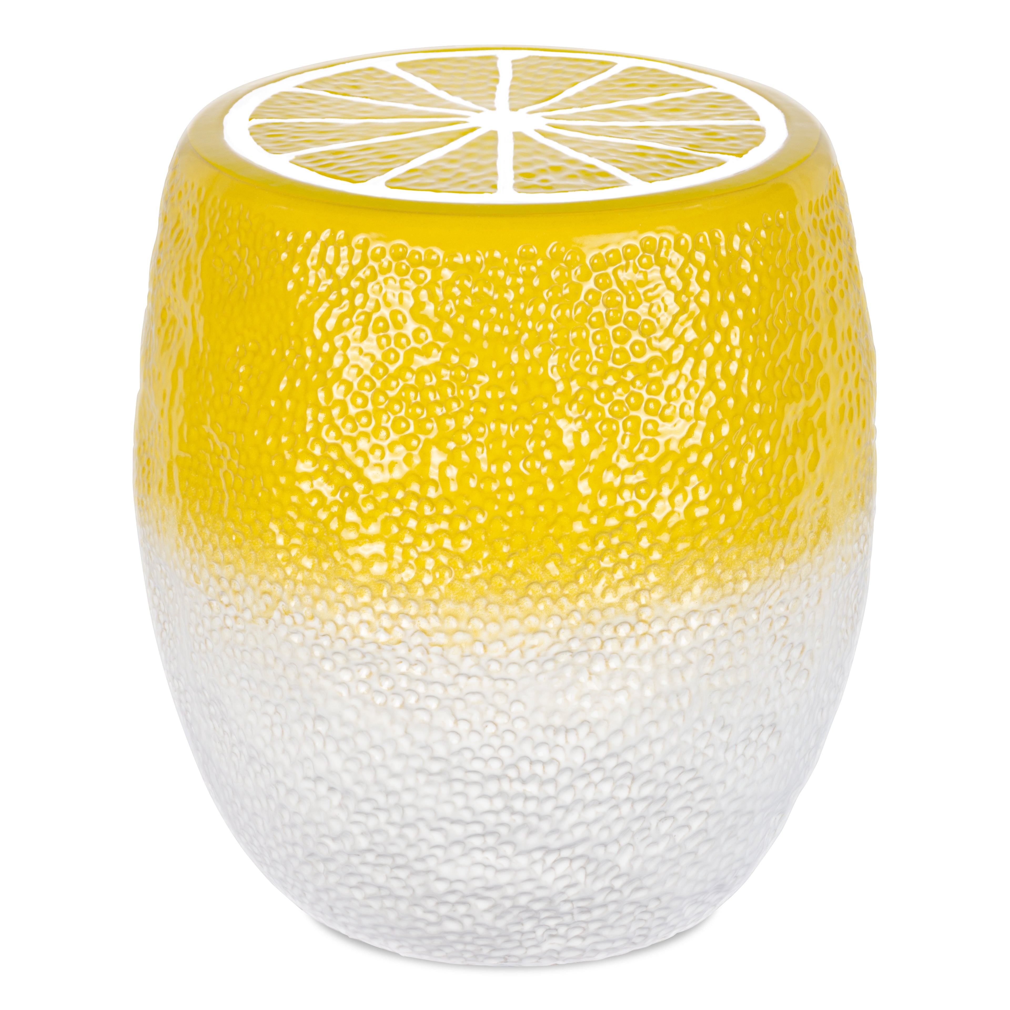 Ceramic garden stool with modern design orange outdoor furniture