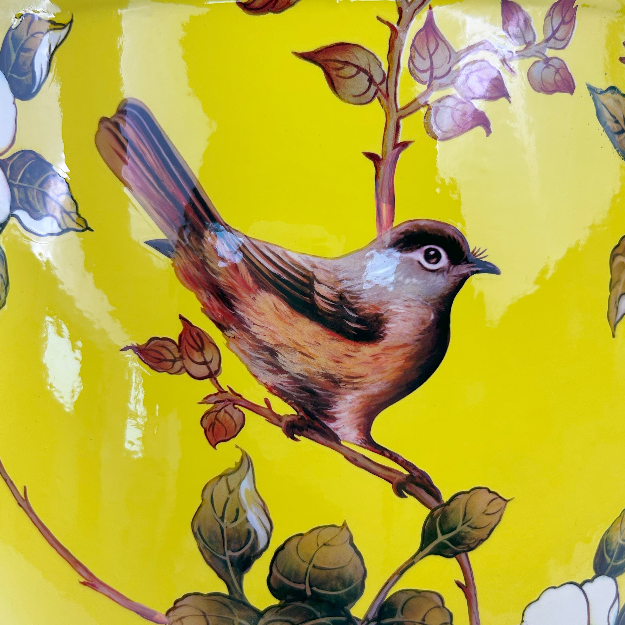 Oriental Floral - Bird Ceramic Drum Stool