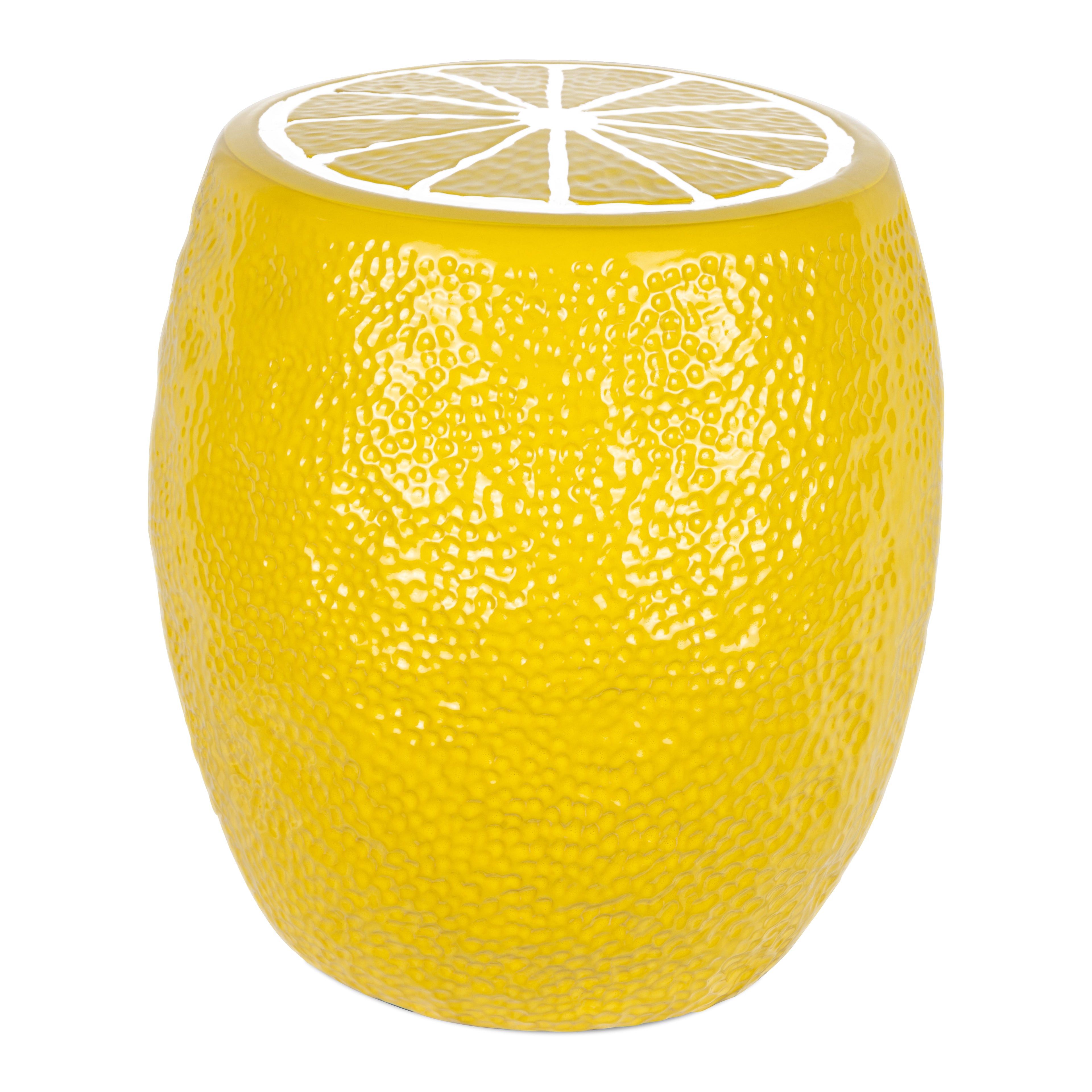 Ceramic garden stool with modern design orange outdoor furniture