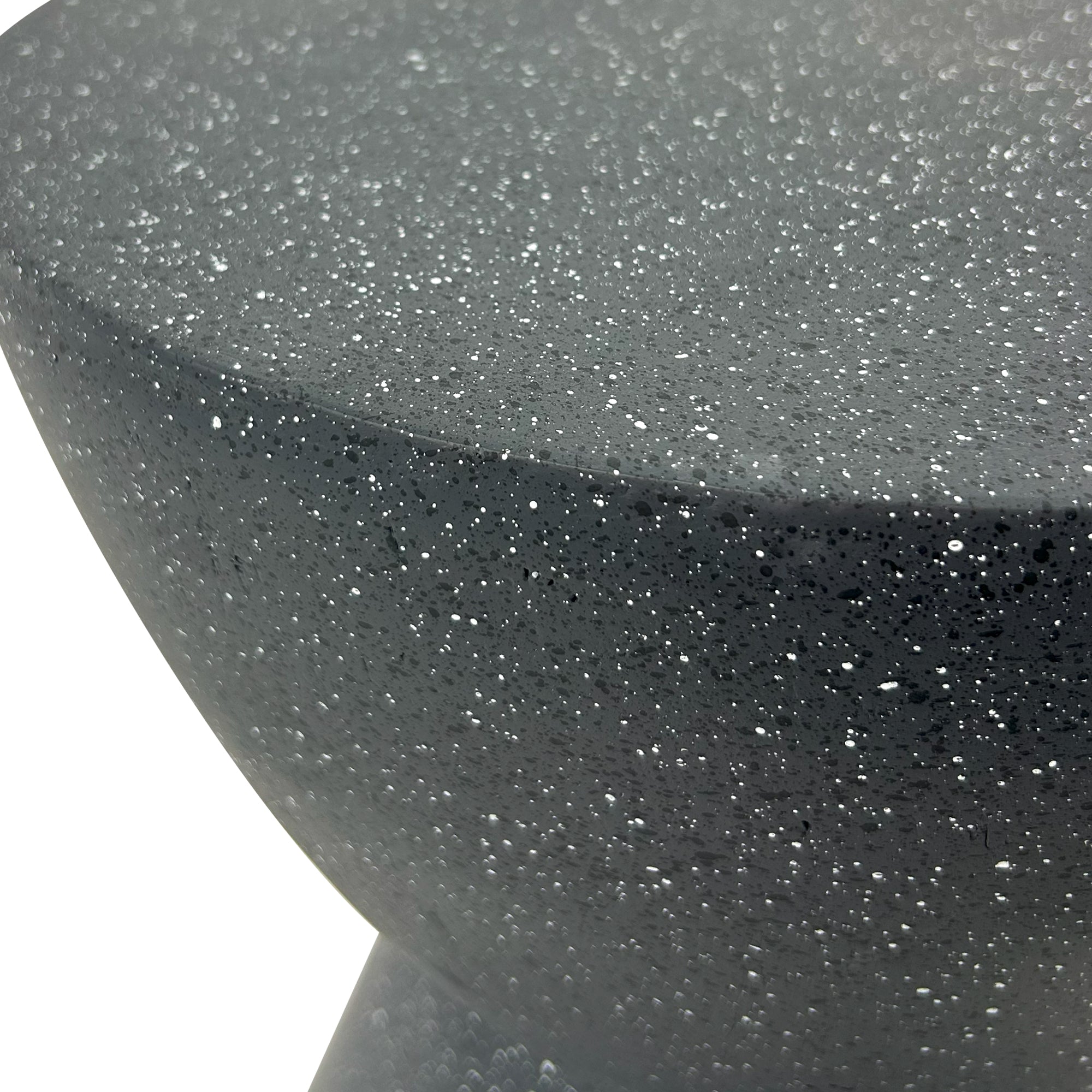 Star - Spotted Black Magnesium Home Decor Stool