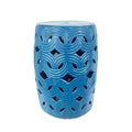 Ceramic garden stool outdoor furniture geometric design modern fashion