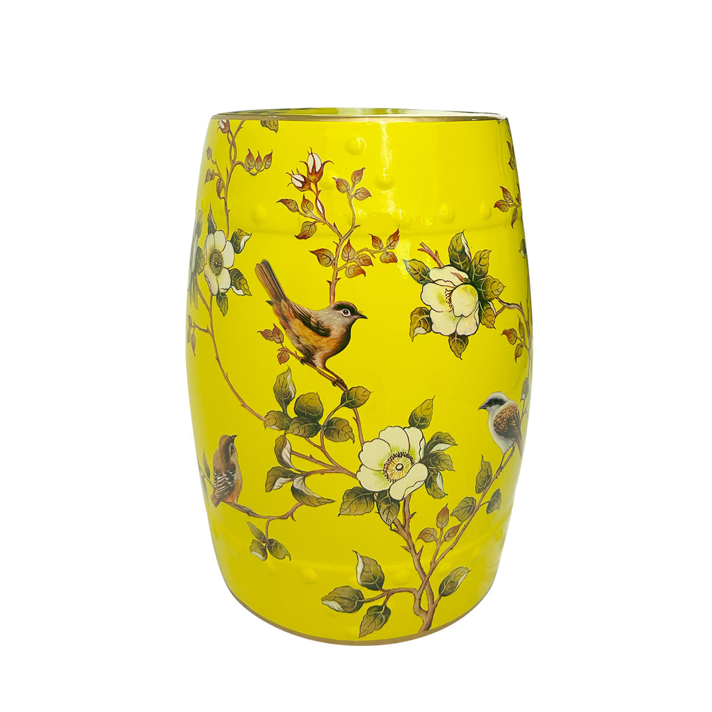 Oriental Floral - Bird Ceramic Drum Stool