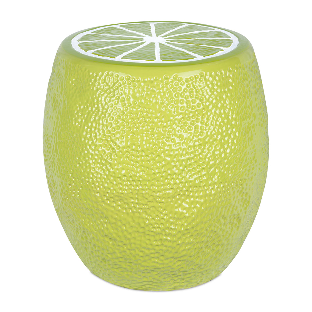 Ceramic garden stool with modern design orange outdoor furniture