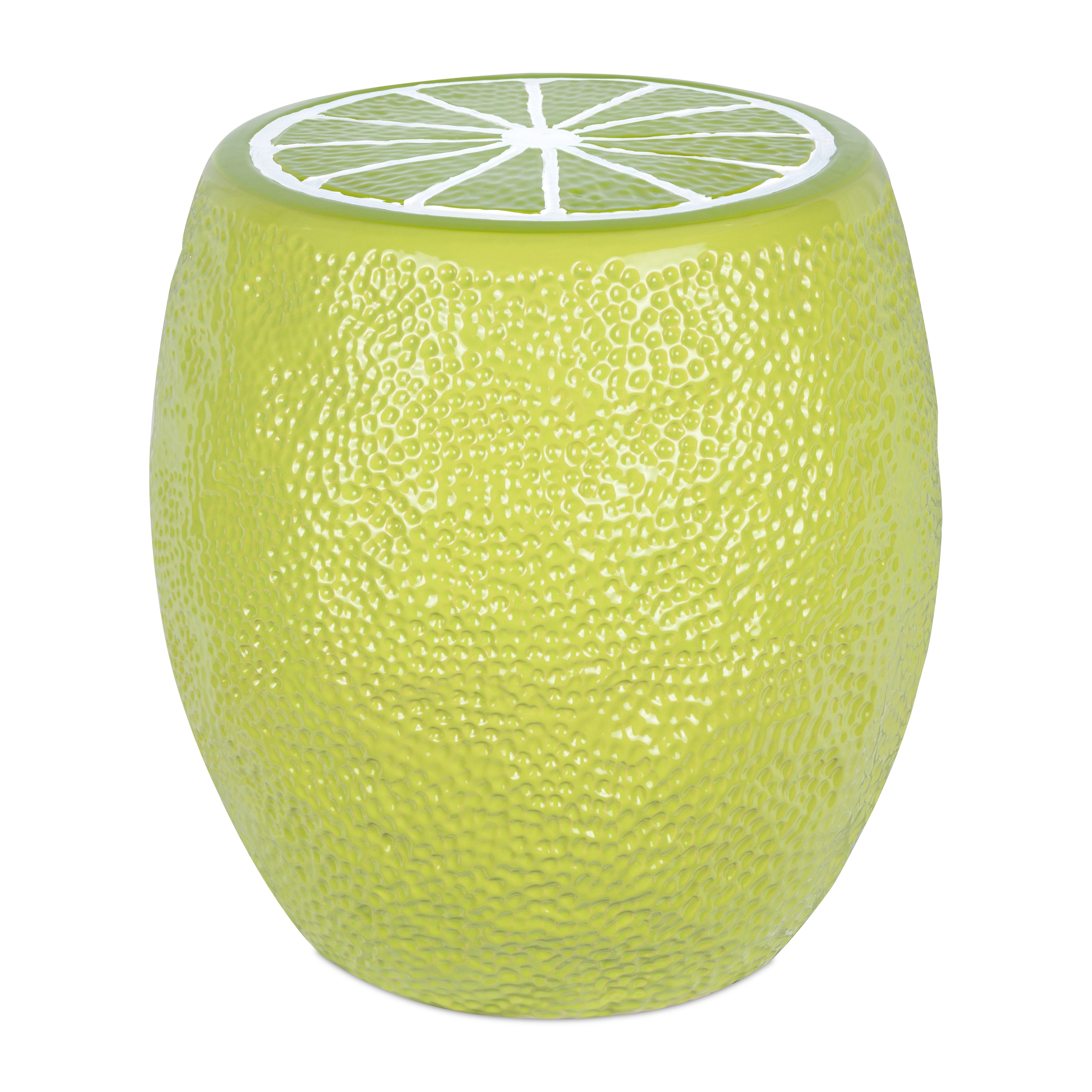 Ceramic garden stool with modern design orange outdoor furniture