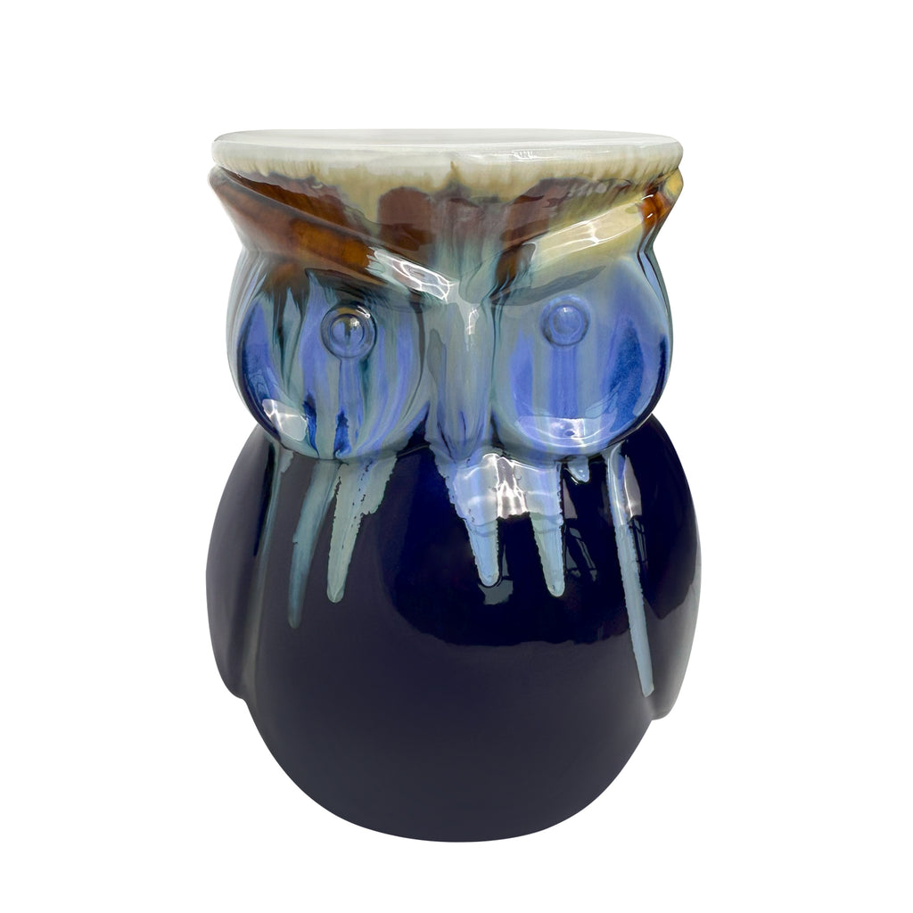 Unique Home Furnishing Artistic Owl-Inspired Ceramic Stool