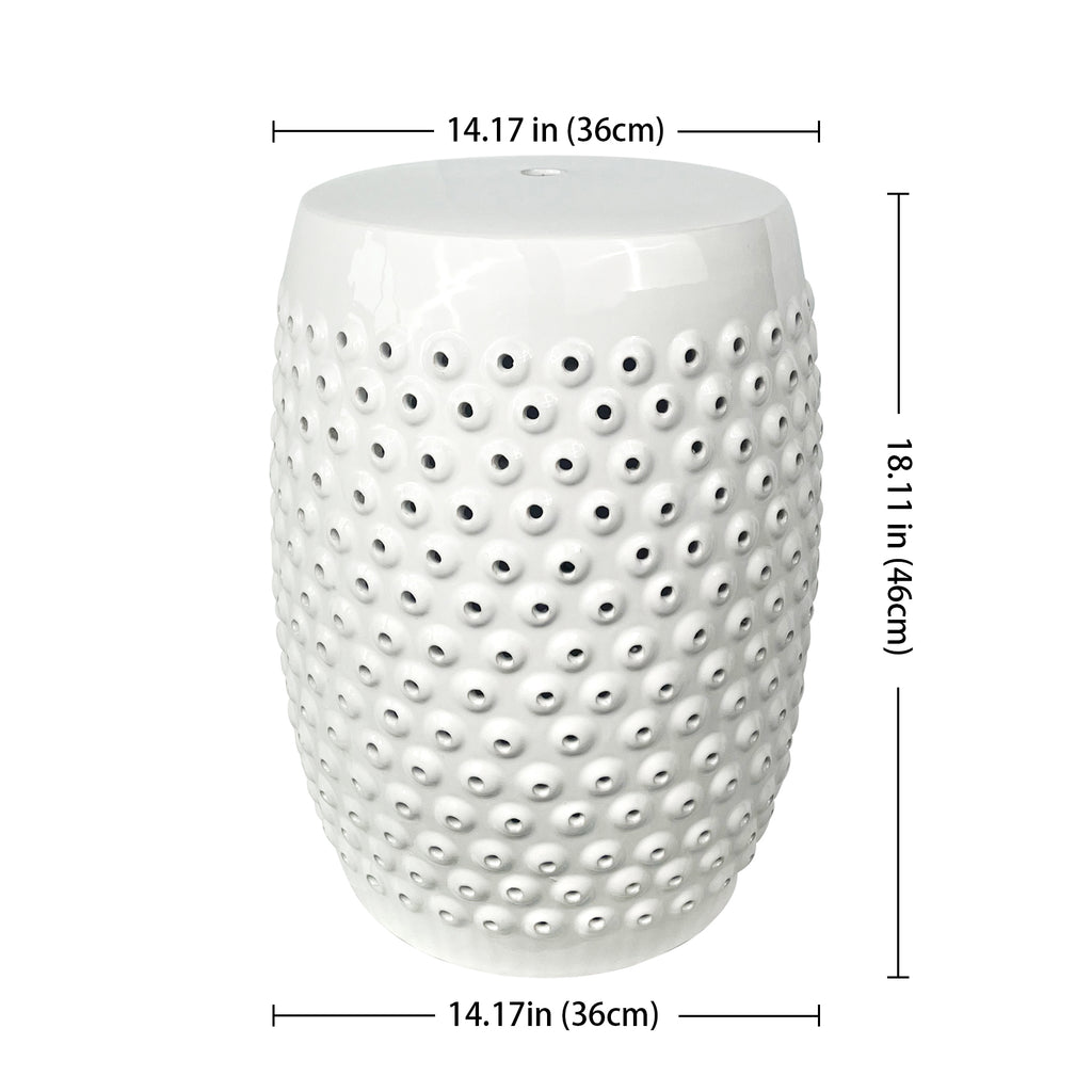 Ceramic garden drum stool outdoor furniture design sense of modern art cave style