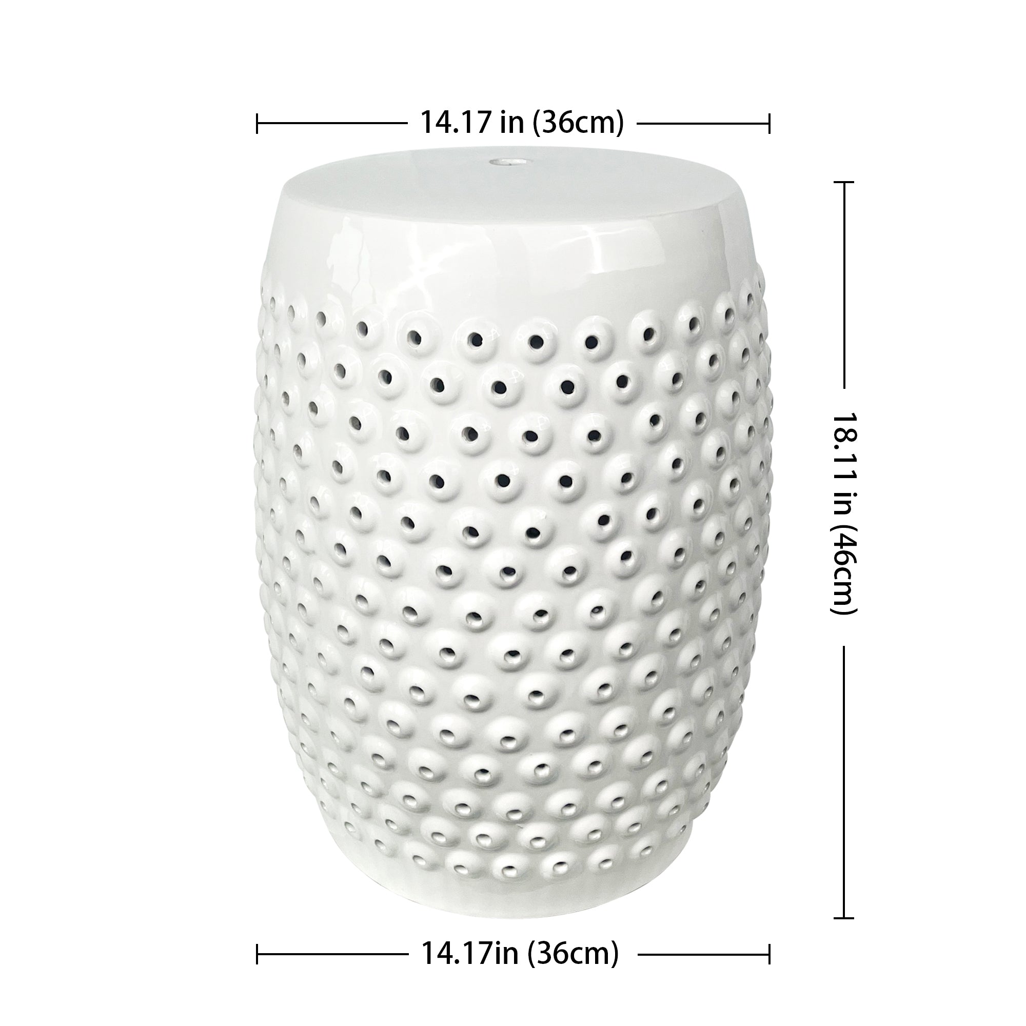 Ceramic garden drum stool outdoor furniture design sense of modern art cave style