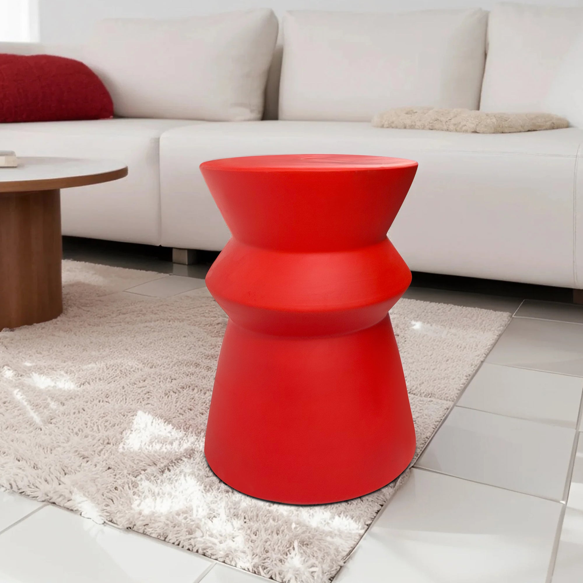 Modern home style stacked design ceramic stool