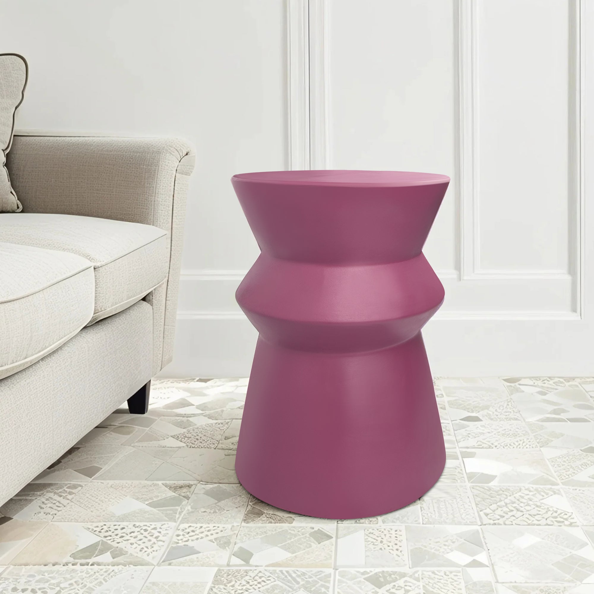 Modern home style stacked design ceramic stool