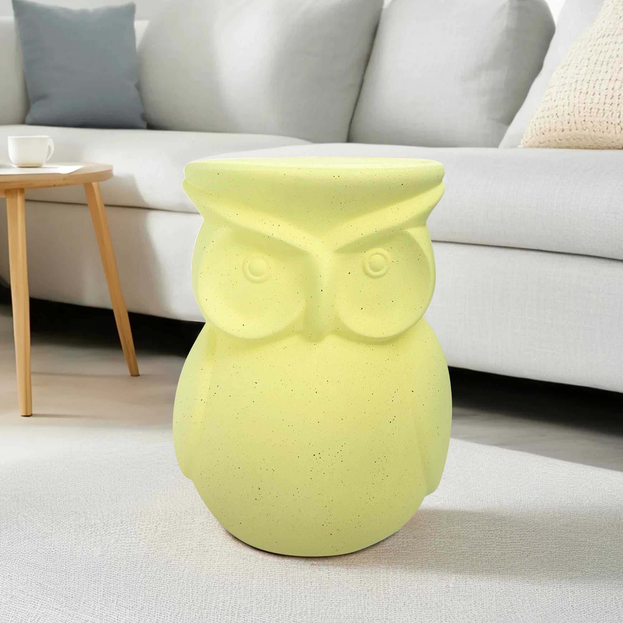 Unique Home Furnishing Artistic Owl-Inspired Ceramic Stool