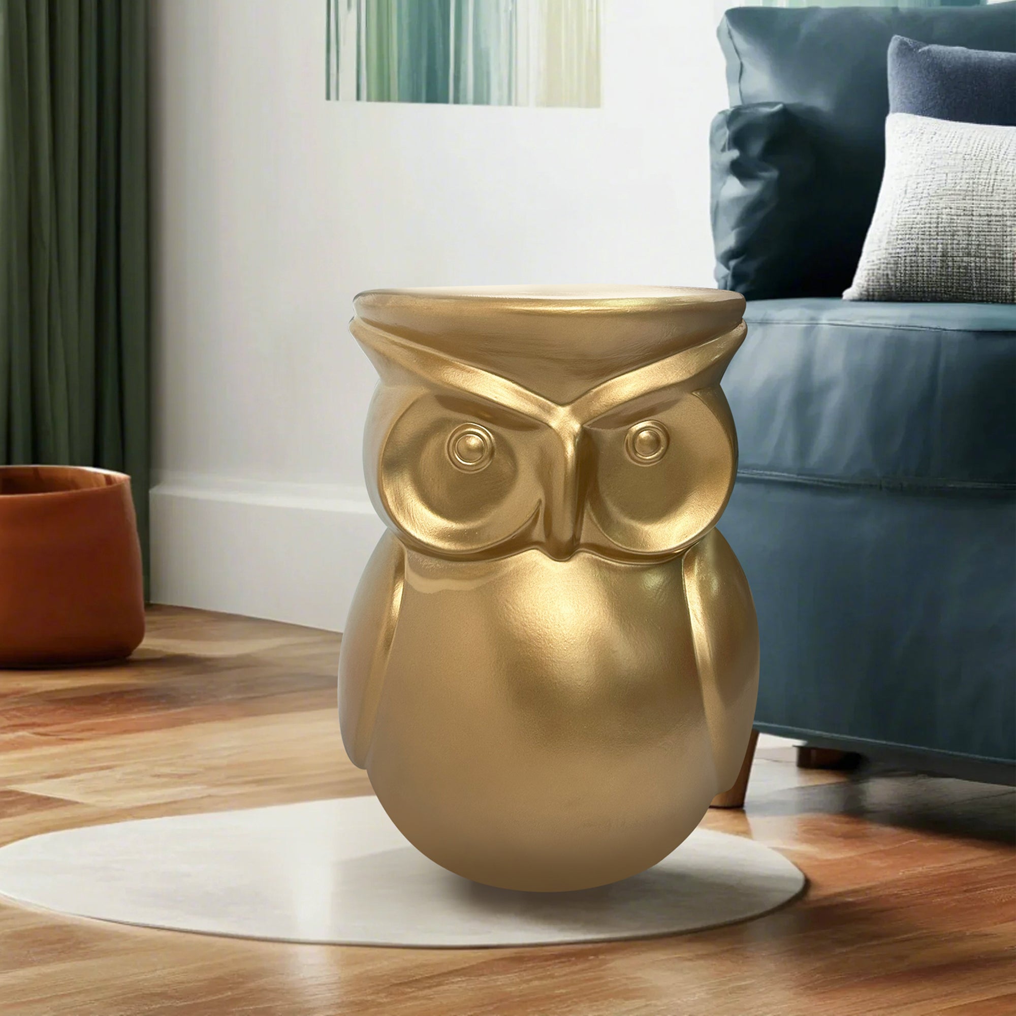 Unique Home Furnishing Artistic Owl-Inspired Ceramic Stool