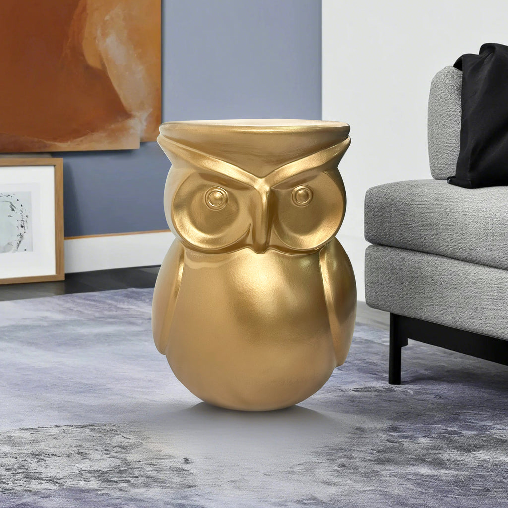 Unique Home Furnishing Artistic Owl-Inspired Ceramic Stool