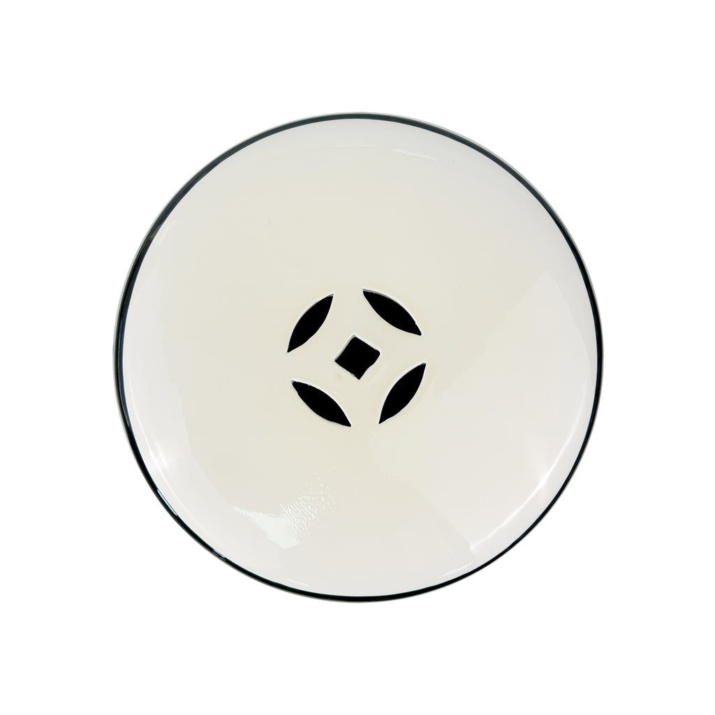 Butterfly & Floral Ceramic Drum Stool