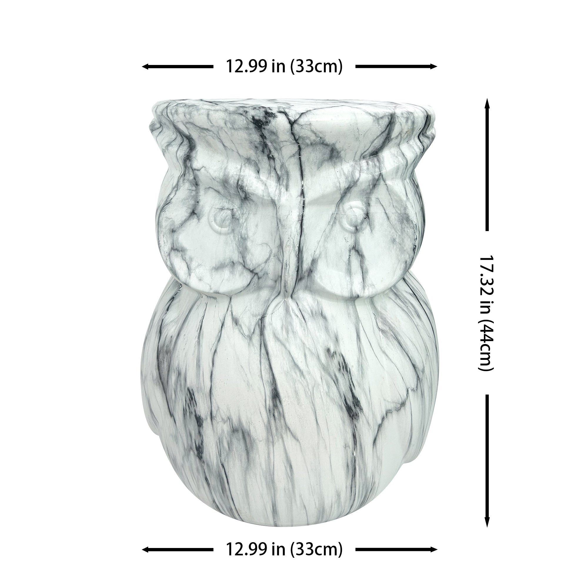 Unique Home Furnishing Artistic Owl-Inspired Ceramic Stool