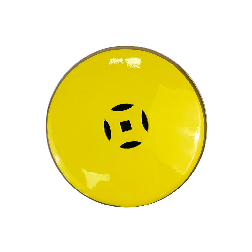 Peacock - Themed Yellow Ceramic Drum Stool