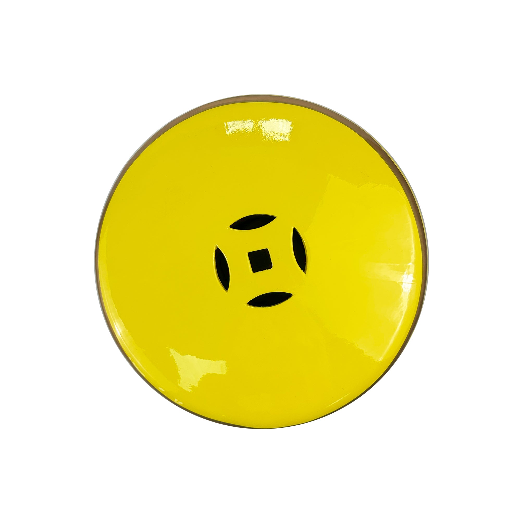 Peacock - Themed Yellow Ceramic Drum Stool